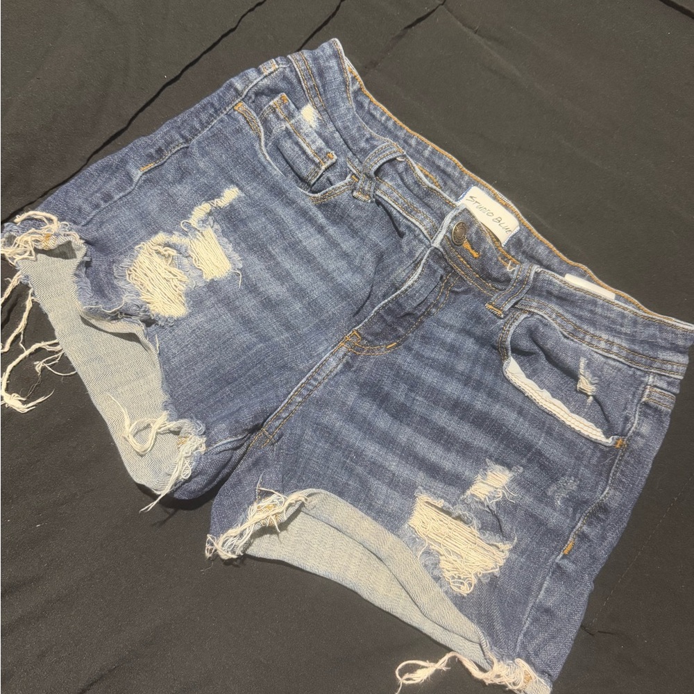 Studio Ripped Blue Jean Shorts